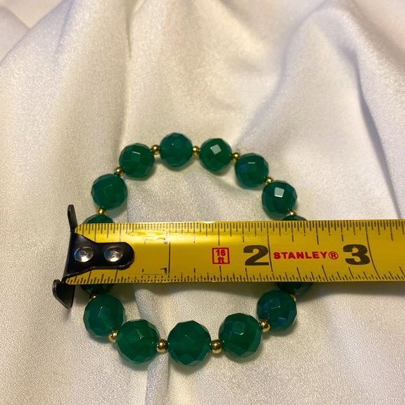 Onyx Green Bracelet sterling Silver Classic elegant style - Picture 9 of 9